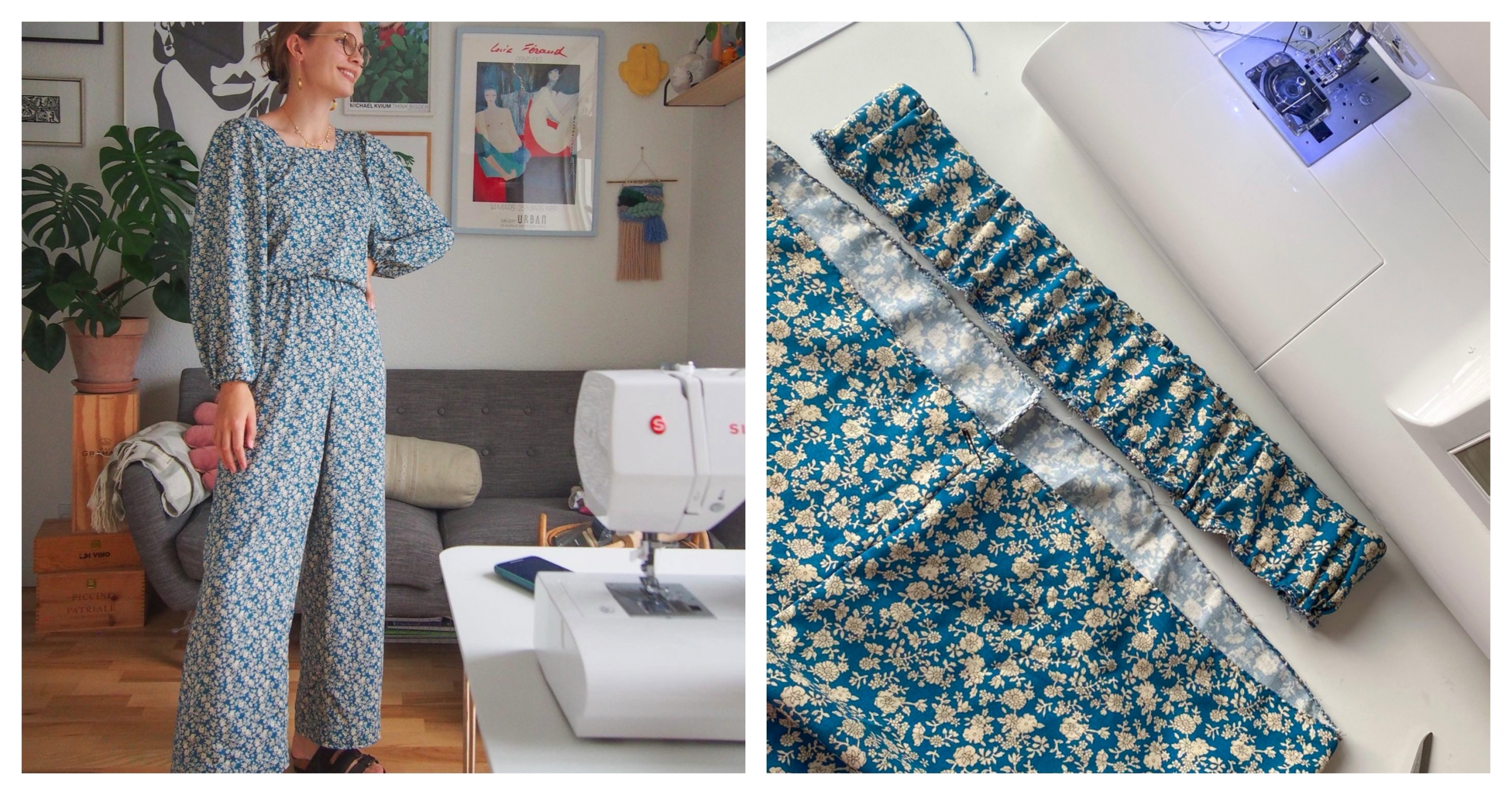 Altid Ugyldigt Pine Mønster til højtaljede bukser med vidde og elastik | Maria Møller